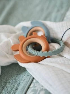 Anneaux De Dentition En Bois Et Silicone Multicolor - Vertbaudet -Boutique Ergobaby anneaux de dentition en bois et silicone 3