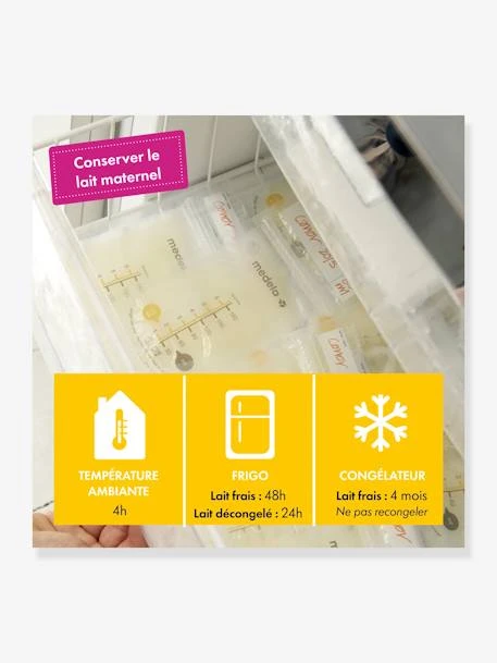Boîte De 25 Sachets De Conservation Pour Lait Maternel Pump & Save MEDELA Transparent - Medela 4 Boîte De 25 Sachets De Conservation Pour Lait Maternel Pump & Save MEDELA Transparent - Medela – Image 4
