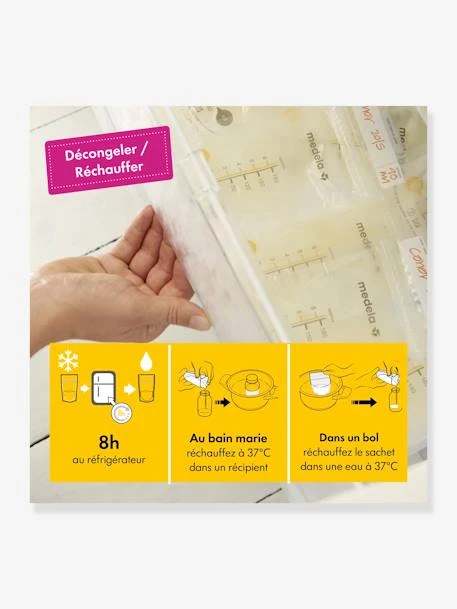 Boîte De 25 Sachets De Conservation Pour Lait Maternel Pump & Save MEDELA Transparent - Medela 5 Boîte De 25 Sachets De Conservation Pour Lait Maternel Pump & Save MEDELA Transparent - Medela – Image 5
