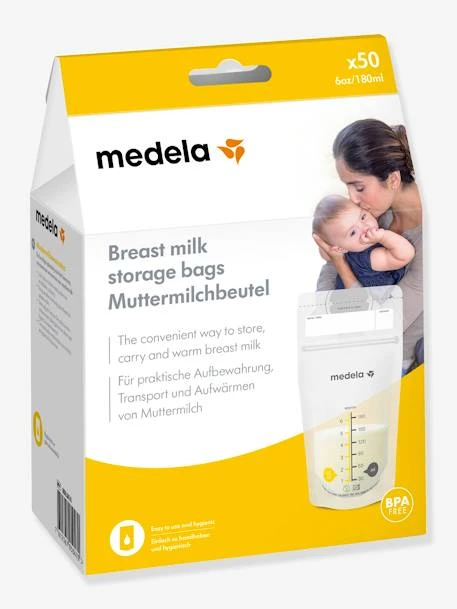 Boîte De 50 Sachets De Conservation Pour Lait Maternel Pump & Save MEDELA Transparent - Medela 1 Boîte De 50 Sachets De Conservation Pour Lait Maternel Pump & Save MEDELA Transparent - Medela