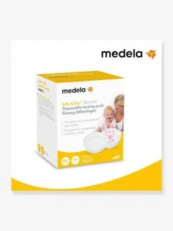 Boîte De 60 Coussinets D’allaitement Jetables Safe & Dry Ultra Thin MEDELA Blanc - Medela -Boutique Ergobaby boite de 60 coussinets dallaitement jetables safe dry ultra thin medela 4