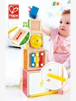 Boîtes Gigognes Musicales HAPE Rouge - Hape -Boutique Ergobaby boites gigognes musicales hape 5