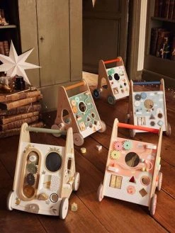 Chariot De Marche Avec Freins HANOÏ En Bois FSC® Multicolore - Vertbaudet -Boutique Ergobaby chariot de marche avec freins hanoi en bois fsc 3