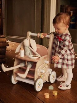 Chariot De Marche Poussette En Bois FSC® Rose - Vertbaudet -Boutique Ergobaby chariot de marche poussette en bois fsc 2