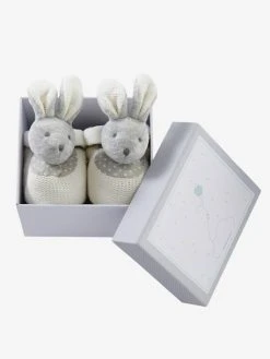 Coffret Chaussons Lapinou. Beige - Vertbaudet -Boutique Ergobaby coffret chaussons lapinou 2