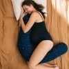 Coussin D'allaitement + Housse De Protection Bio Collection Bleu Foncé/étoiles - Vertbaudet