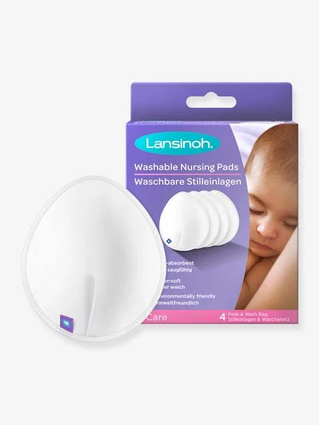 Coussinets Lavables X4 LANSINOH Blanc - Lansinoh 2 Coussinets Lavables X4 LANSINOH Blanc - Lansinoh – Image 2