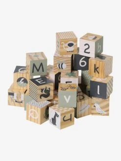 Cubes Alphabet En Bois FSC® Multicolore - Vertbaudet