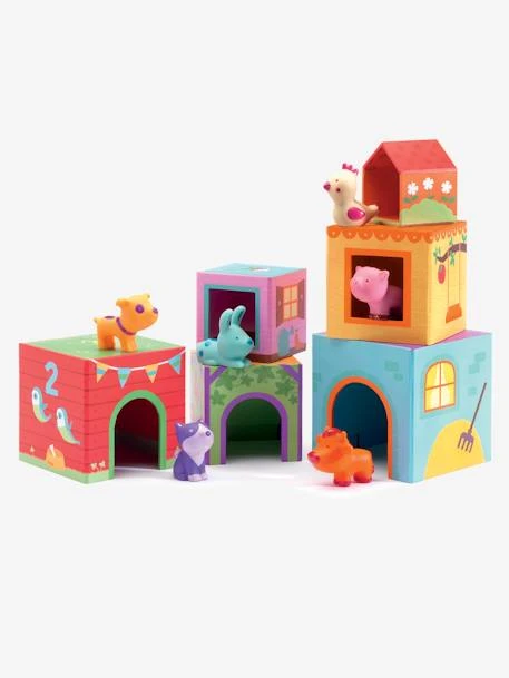 Cubes Imagiers Topanifarm DJECO Multicolore - Djeco 2 Cubes Imagiers Topanifarm DJECO Multicolore - Djeco – Image 2
