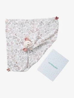 Doudou Carré En Gaze De Coton GRENIER Blanc - Vertbaudet -Boutique Ergobaby doudou carre en gaze de coton grenier 3
