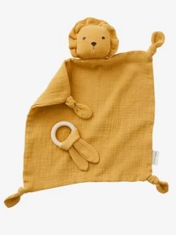 Doudou En Gaze De Coton + Hochet Rond Vert - Vertbaudet -Boutique Ergobaby doudou en gaze de coton hochet rond 4
