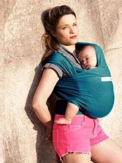 Echarpe De Portage Basic Bio LOVE RADIUS Bleu Rétro - Love Radius JPMB -Boutique Ergobaby echarpe de portage basic bio love radius 2