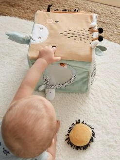 Grand Cube D'activités En Tissu TANZANIE Multicolore - Vertbaudet -Boutique Ergobaby grand cube dactivites en tissu tanzanie 4