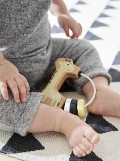 Hochet Girafe En Bois FSC® Multicolore - Vertbaudet -Boutique Ergobaby hochet girafe en bois fsc 2