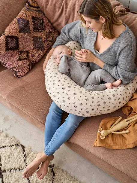 Housse Pour Coussin D'allaitement Imprimé Fleuri - Vertbaudet 2 Housse Pour Coussin D'allaitement Imprimé Fleuri - Vertbaudet – Image 2