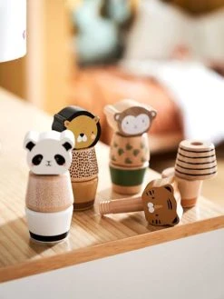 Jeu Des Animaux à Visser En Bois FSC® Multicolore - Tanzanie - Vertbaudet -Boutique Ergobaby jeu des animaux a visser en bois fsc 5