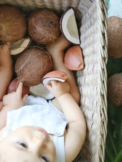 Jouet De Dentition Coco La Noix De Coco - OLI & CAROL Marron - Oli Et Carol -Boutique Ergobaby jouet de dentition coco la noix de coco oli carol 5