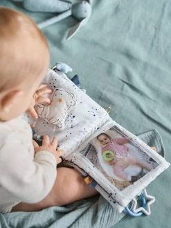 Livre D'éveil Et Photos CÉLESTE Bleu - Vertbaudet -Boutique Ergobaby livre deveil et photos celeste 3