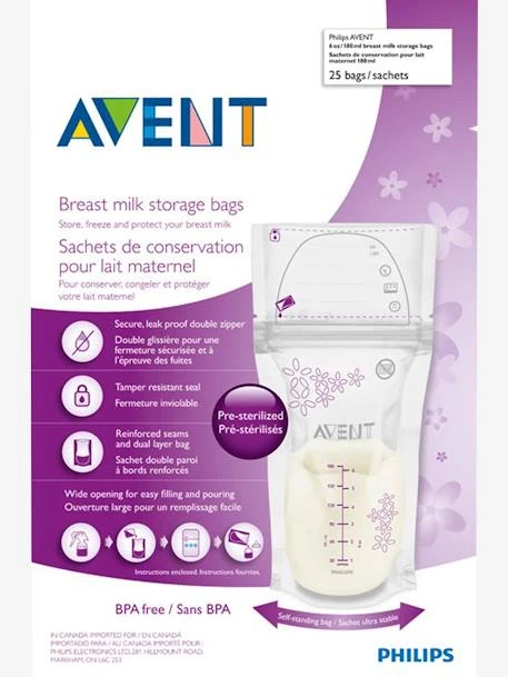 Lot De 25 Sachets De Conservation Pour Lait Maternel Philips AVENT Transparent - Philips Avent 5 Lot De 25 Sachets De Conservation Pour Lait Maternel Philips AVENT Transparent - Philips Avent – Image 5