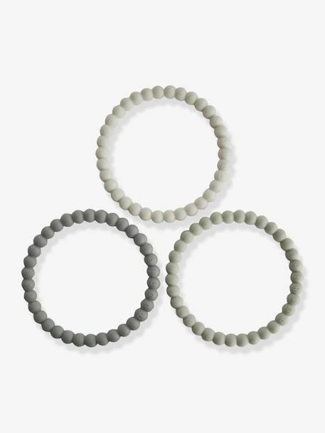 Lot De 3 Bracelets De Dentition Perles - MUSHIE Vert - Mushie 2 Lot De 3 Bracelets De Dentition Perles - MUSHIE Vert - Mushie – Image 2