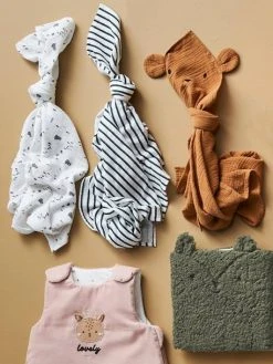 Lot De 3 Langes GREEN FOREST écru / Multicolore - Vertbaudet 5 Lot De 3 Langes GREEN FOREST écru / Multicolore - Vertbaudet -Boutique Ergobaby lot de 3 langes green forest 1