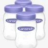 Lot De 4 Pots De Conservation LANSINOH 160 Ml Pour Lait Maternel Transparent/lilas - Lansinoh