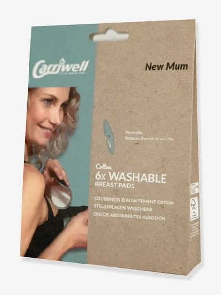 Lot De 6 Coussinets D'allaitement En Coton CARRIWELL Blanc - Carriwell 2 Lot De 6 Coussinets D'allaitement En Coton CARRIWELL Blanc - Carriwell – Image 2
