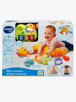 Mon Coussin D’éveil Musical VTECH Multicolore - Toutes Les Marques -Boutique Ergobaby mon coussin deveil musical vtech 3