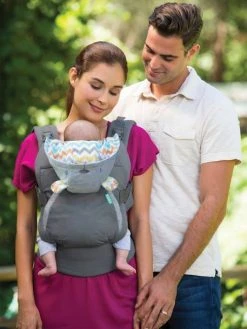 Porte-bébé Cuddle Up INFANTINO Gris/capuche Renard - Infantino -Boutique Ergobaby porte bebe cuddle up infantino 2