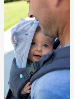 Porte-bébé Cuddle Up INFANTINO Gris/capuche Renard - Infantino -Boutique Ergobaby porte bebe cuddle up infantino 3