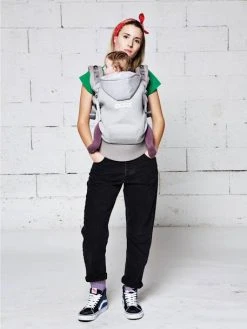 Porte-bébé Hoodie Carrier LOVE RADIUS By JE PORTE MON BEBE Gris Athletic - Love Radius JPMB -Boutique Ergobaby porte bebe hoodie carrier love radius by je porte mon bebe 2