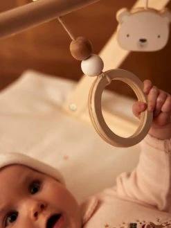 Portique D'éveil Base Triangle En Bois FSC® Beige - Vertbaudet -Boutique Ergobaby portique deveil base triangle en bois fsc 2