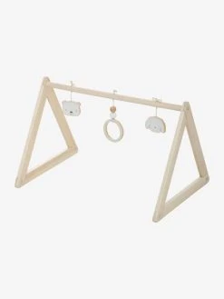 Portique D'éveil Base Triangle En Bois FSC® Beige - Vertbaudet -Boutique Ergobaby portique deveil base triangle en bois fsc 3