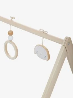 Portique D'éveil Base Triangle En Bois FSC® Beige - Vertbaudet -Boutique Ergobaby portique deveil base triangle en bois fsc 5