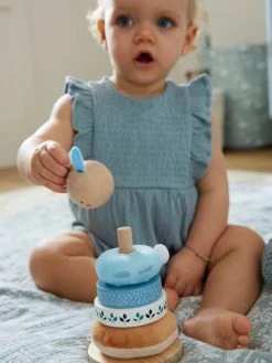 Pyramide à Empiler Tissu Et Bois FSC® Bleu - Vertbaudet 10 Pyramide à Empiler Tissu Et Bois FSC® Bleu - Vertbaudet -Boutique Ergobaby pyramide a empiler tissu et bois fsc 4