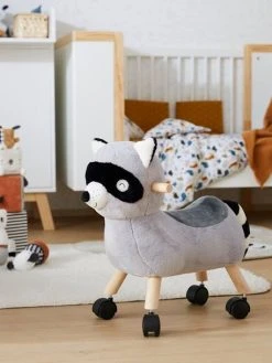 Raton Laveur Masqué à Roulettes En Peluche Et Bois FSC® Multicolore - Vertbaudet -Boutique Ergobaby raton laveur masque a roulettes en peluche et bois fsc 2