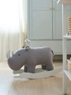 Rhinocéros à Bascule FSC® Gris - Vertbaudet -Boutique Ergobaby rhinoceros a bascule fsc 2