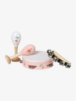 Set 3 Instruments : Maracas, Tambourin, Grelots En Bois FSC® Multicolore - Vertbaudet -Boutique Ergobaby set 3 instruments maracas tambourin grelots en bois fsc 4
