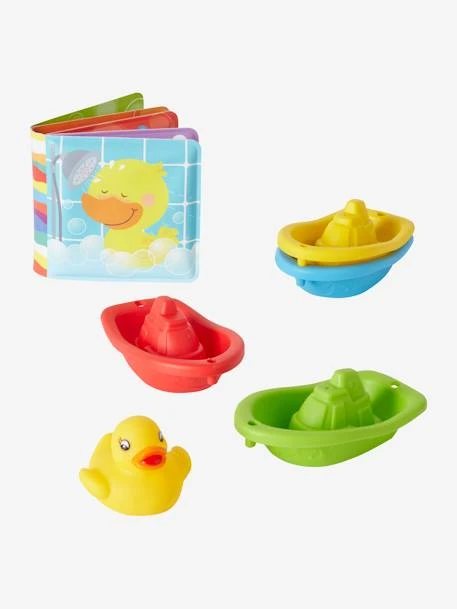 Set Livre, Canard Et Bateaux De Bain Multicolore - Vertbaudet 2 Set Livre, Canard Et Bateaux De Bain Multicolore - Vertbaudet – Image 2