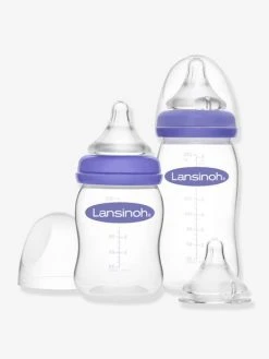Set Starter Biberons Et Tétines LANSINOH NaturalWave® Transparent/lilas - Lansinoh -Boutique Ergobaby set starter biberons et tetines lansinoh naturalwave 3