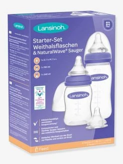 Set Starter Biberons Et Tétines LANSINOH NaturalWave® Transparent/lilas - Lansinoh -Boutique Ergobaby set starter biberons et tetines lansinoh naturalwave 4