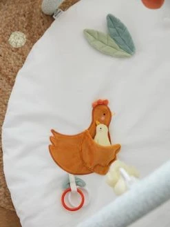 Tapis D'éveil Avec Arches En Coton Nid D'abeille LOVELY FARM Lovely Farm - Multicolore - Vertbaudet -Boutique Ergobaby tapis deveil avec arches en coton nid dabeille lovely farm 3