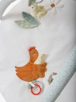 Tapis D'éveil Avec Arches En Coton Nid D'abeille LOVELY FARM Lovely Farm - Multicolore - Vertbaudet -Boutique Ergobaby tapis deveil avec arches en coton nid dabeille lovely farm 5