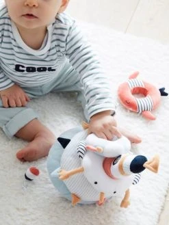 Tour à Empiler En Tissu LEON SUR LE PONTON Multicolore - Vertbaudet -Boutique Ergobaby tour a empiler en tissu leon sur le ponton 4