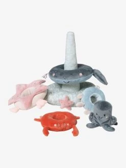 Tour à Empiler En Tissu SOUS L'OCÉAN Gris - Vertbaudet -Boutique Ergobaby tour a empiler en tissu sous locean 2