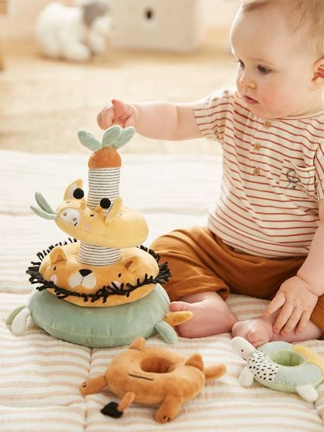 Tour à Empiler En Tissu TANZANIE Multicolore - Vertbaudet 1 Tour à Empiler En Tissu TANZANIE Multicolore - Vertbaudet