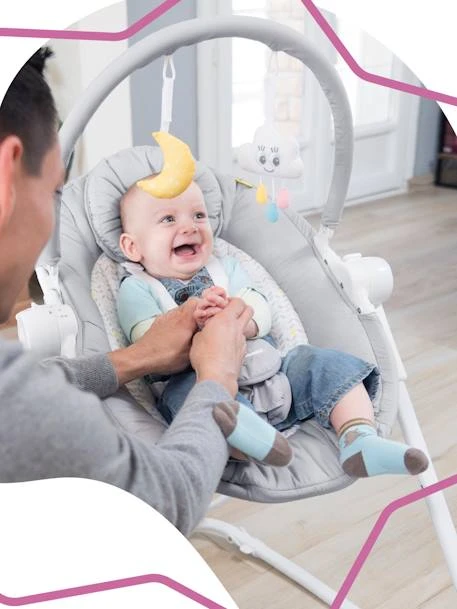 Transat En Hauteur BADABULLE Compact’Up Gris Clair (candy) - Badabulle 1 Transat En Hauteur BADABULLE Compact’Up Gris Clair (candy) - Badabulle