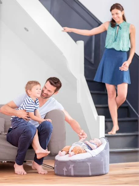 Transat Et Pouf Doomoo Nid BABYMOOV Blanc / Gris - Babymoov 5 Transat Et Pouf Doomoo Nid BABYMOOV Blanc / Gris - Babymoov – Image 5