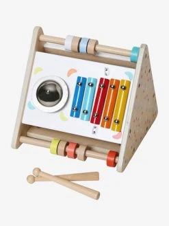 Triangle D'activités Musicales En Bois FSC® Beige - Vertbaudet -Boutique Ergobaby triangle dactivites musicales en bois fsc 4